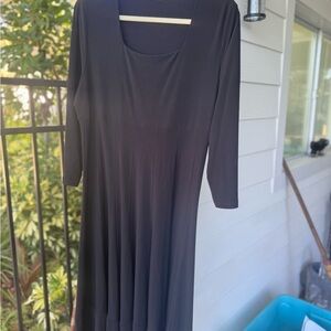 Candiss Cole Designs Black Dress Mid Length 3/4 Sleeve Micro Fiber & Nylon Large